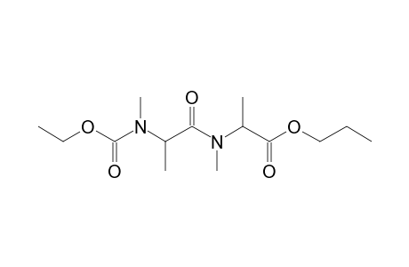 Alanylalanine, N,N'-dimethyl-N-ethoxycarbonyl-, propyl ester