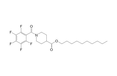 Isonipecotic acid, N-pentafluorobenzoyl-, decyl ester