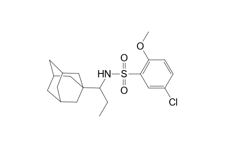Benzenesulfonamide, N-(1-adamantan-1-yl-propyl)-5-chloro-2-methoxy-