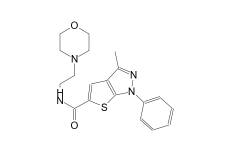 1H-thieno[2,3-c]pyrazole-5-carboxamide, 3-methyl-N-[2-(4-morpholinyl)ethyl]-1-phenyl-