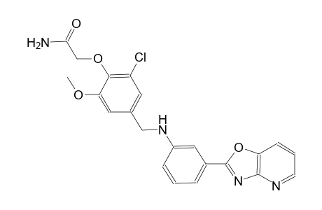 2-{2-chloro-6-methoxy-4-[(3-[1,3]oxazolo[4,5-b]pyridin-2-ylanilino)methyl]phenoxy}acetamide