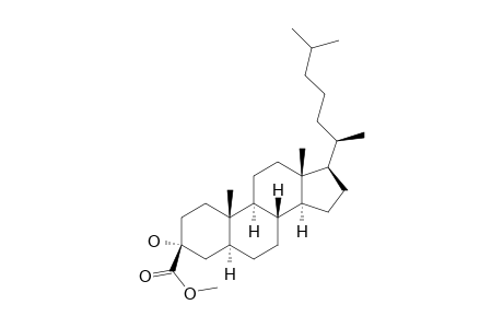 Methyl 3.alpha.-hydroxy-5.alpha.-cholestane-3-carboxylate