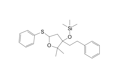 5,5-Dimethyl-4-[(trimethylsilyl)oxy]-4-(2-phenylethyl)-2-phenylthiotetrahydrofuran