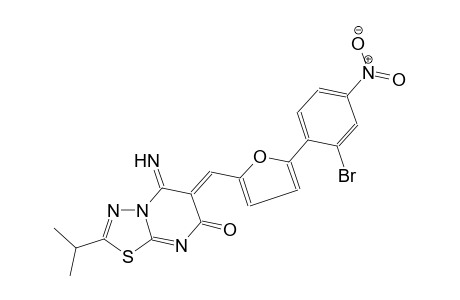 7H-[1,3,4]thiadiazolo[3,2-a]pyrimidin-7-one, 6-[[5-(2-bromo-4-nitrophenyl)-2-furanyl]methylene]-5,6-dihydro-5-imino-2-(1-methylethyl)-, (6Z)-