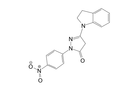 3H-pyrazol-3-one, 5-(2,3-dihydro-1H-indol-1-yl)-2,4-dihydro-2-(4-nitrophenyl)-