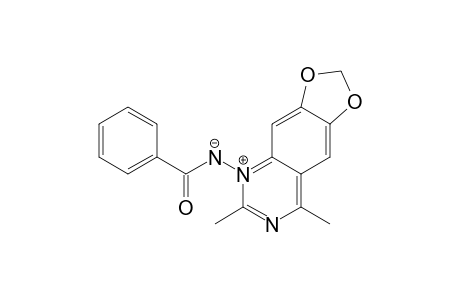 1,3-Dioxolo[4,5-g]quinazolinium, 5-(benzoylamino)-6,8-dimethyl-, hydroxide, inner salt