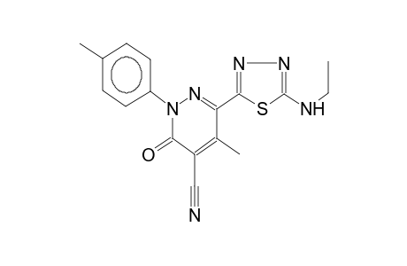 1-(4-methylphenyl)-3-(5-ethylamino)-1,3,4-thiadiazol-2-yl)-4-methyl-5-cyano-6,1-dihydropyridazin-6-one