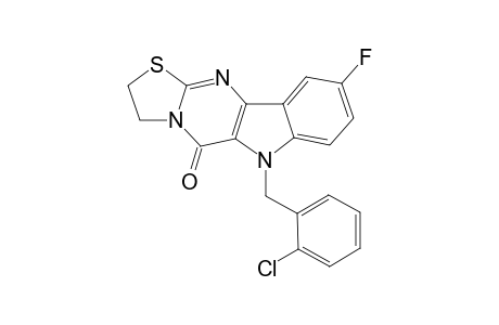 Thiazolo[3',2':1,2]pyrimido[5,4-b]indol-5(6H)-one, 6-[(2-chlorophenyl)methyl]-9-fluoro-2,3-dihydro-