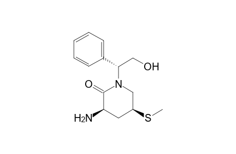 (3R,5S)-3-amino-1-[(1R)-2-hydroxy-1-phenyl-ethyl]-5-(methylthio)-2-piperidone