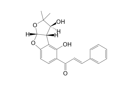 (+)-TEPHROSONE;(+)-(2''R,3''S,4''S)-[2'',3''-B]-DIHYDROFURANO-5'',5''-DIMETHYL-[4',5'-H]-6'-HYDROXY-4''-TETRAHYDROFURANOHYDROXY-CHALCONE