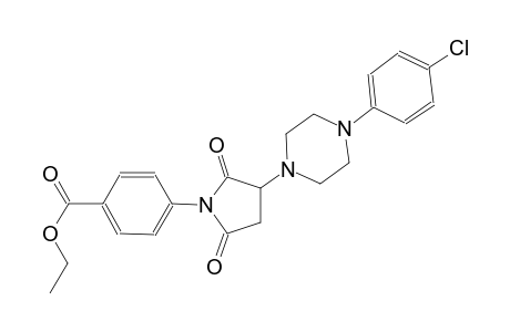 ethyl 4-{3-[4-(4-chlorophenyl)-1-piperazinyl]-2,5-dioxo-1-pyrrolidinyl}benzoate