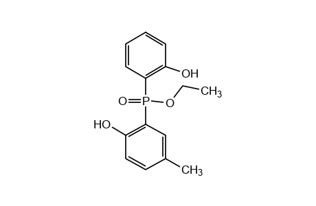 (o-hydroxyphenyl)(6-hydroxy-m-tolyl)phosphinic acid, ethyl ester