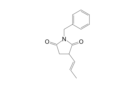 (E)-1-Benzyl-3-(prop-1-en-1-yl)pyrrolidine-2,5-dione