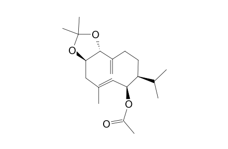 (E)-6-BETA-ACETOXY-1-ALPHA,2-BETA-ISOPROPYLIDENEDIOXY-7-ALPHA-H-GERMACRA-4,10(14)-DIENE