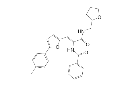 N-[(Z)-1-[5-(4-methylphenyl)-2-furanyl]-3-oxo-3-(2-oxolanylmethylamino)prop-1-en-2-yl]benzamide