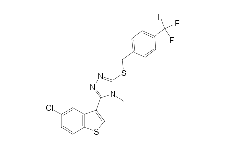 3-(5-chlorobenzo[b]thien-3-yl)-4-methyl-5-{[p-(trifluoromethyl)benzyl]thio}-4H-1,2,4-triazole