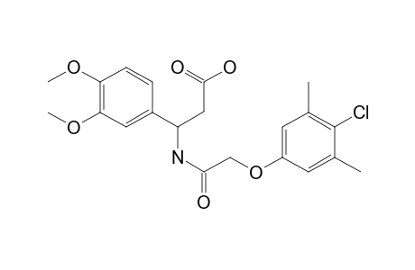 3-[2-(4-Chloranyl-3,5-dimethyl-phenoxy)ethanoylamino]-3-(3,4-dimethoxyphenyl)propanoic acid