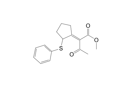 Methyl 3-oxo-2-(2-phenylthiocyclopentylidene)butanoate