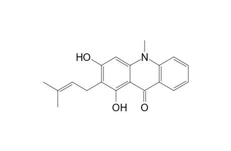 1,3-DIHYDROXY-10-METHYL-2-(3-METHYLBUT-2-ENYL)-9(10H)-ACRIDINONE