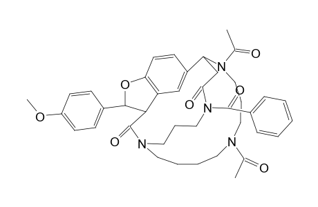 4H-1,16-Etheno-5,15-(propaniminoethano)furo[3,4-l][1,5,10]triazacyclohexadecine-4,21-dione, 10,14-diacetyl-22-benzoyl-3,3a,6,7,8,9,10,11,12,13,14,15-dodecahydro-3-(4-methoxyphenyl)-