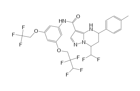 7-(difluoromethyl)-5-(4-methylphenyl)-N-[3-(2,2,3,3-tetrafluoropropoxy)-5-(2,2,2-trifluoroethoxy)phenyl]-4,5,6,7-tetrahydropyrazolo[1,5-a]pyrimidine-3-carboxamide
