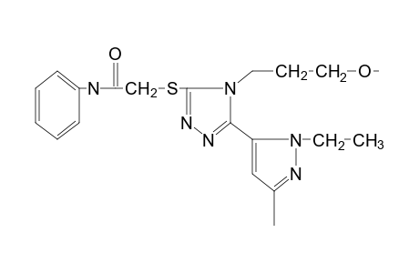 2-{[5-(1-ethyl-3-methylpyrazol-5-yl)-4-(3-methoxypropyl)-4H-1,2,4-triazol-3-yl]thio}acetanilide