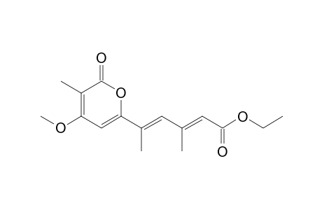 Ethyl (E,E)-5-(4-methoxy-3-methyl-2-oxo-2H-pyran-6-yl)-3-methylhexa-2,4-dienoate
