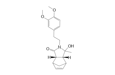 (2S,6R)-4-[2-(3,4-Dimethoxy-phenyl)-ethyl]-5-hydroxy-5-methyl-4-aza-tricyclo[5.2.1.0*2,6*]dec-8-en-3-one