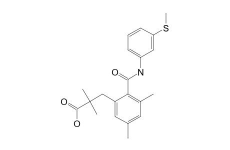 2-{[m-(METHYLTHIO)PHENYL]CARBAMOYL}-alpha,alpha,3,5-TETRAMETHYLHYDROCINNAMIC ACID