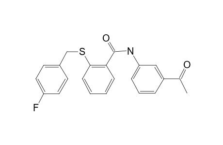 Benzamide, N-(3-acetylphenyl)-2-(4-fluorobenzylthio)-