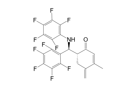 (R)-3-Methyl-4-methylene-6-((S)-pentafluorophenyl-pentafluorophenylamino-methyl)-cyclohex-2-enone