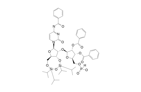 4-N-Benzoyl-3',5'-o-(tetraisopropyldisiloxane-1,3-diyl)-2'-o-(5''-H-phosphonate-2'',3''-di-o-benzoyl-beta-D-ribofuranosyl)-cytidine