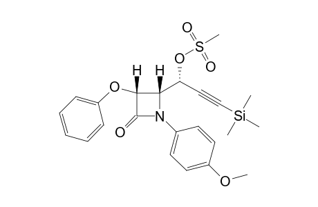 N-(p-Methoxyphenyl)-3-phenyloxy-4-oxoazetidin-2-yl)-3'-(trimethylsilyl)propargylic methanesulfonate