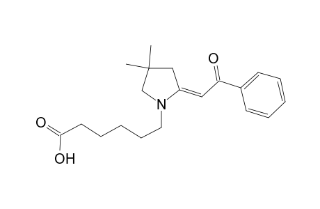 6-[(2E)-4,4-dimethyl-2-phenacylidene-1-pyrrolidinyl]hexanoic acid