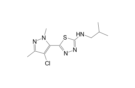 5-(4-chloro-1,3-dimethyl-1H-pyrazol-5-yl)-N-isobutyl-1,3,4-thiadiazol-2-amine