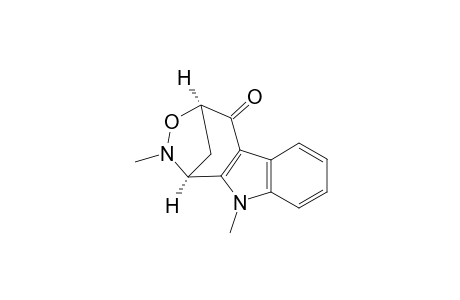 (2R*,5S*)-4,6-Dimethyl-1-oxo-3,4-oxaza-1,2,3,4,5,6-hexahydro-2,5-methanocyclohepta[b]indole