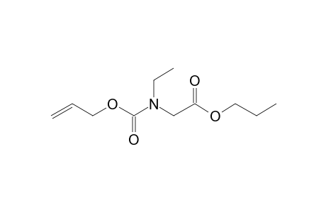 Glycine, N-ethyl-N-allyloxycarbonyl-, propyl ester