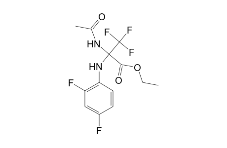 Ethyl 2-(acetylamino)-2-(2,4-difluoroanilino)-3,3,3-trifluoropropanoate