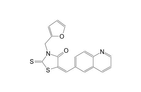 4-thiazolidinone, 3-(2-furanylmethyl)-5-(6-quinolinylmethylene)-2-thioxo-, (5E)-