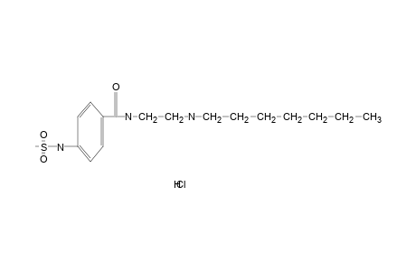 N-[2-(heptylamino)ethyl]-p-(methylsulfonamido)benzamide, monohydrochloride