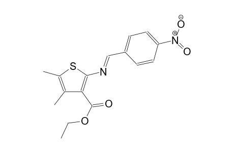 3-thiophenecarboxylic acid, 4,5-dimethyl-2-[[(E)-(4-nitrophenyl)methylidene]amino]-, ethyl ester