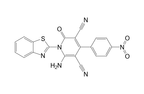 1-[2'-Benzothiazolyl]-3,5-dicyano-4-(4"-nitrophenyl)-6-amino-2-pyridone