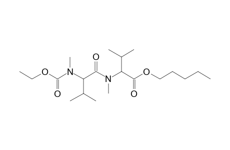 Valylvaline, N,N'-dimethyl-N'-ethoxycarbonyl-, pentyl ester