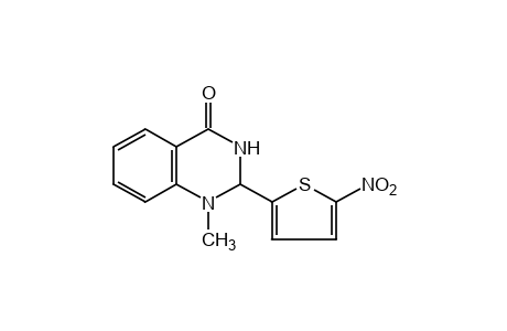 2,3-dihydro-1-methyl-2-(5-nitro-2-thienyl)-4(1H)-quinazolinone