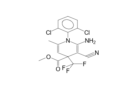 4-pyridinecarboxylic acid, 2-amino-3-cyano-1-(2,6-dichlorophenyl)-1,4-dihydro-6-methyl-4-(trifluoromethyl)-, methyl ester