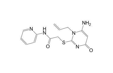 acetamide, 2-[[6-amino-1,4-dihydro-4-oxo-1-(2-propenyl)-2-pyrimidinyl]thio]-N-(2-pyridinyl)-