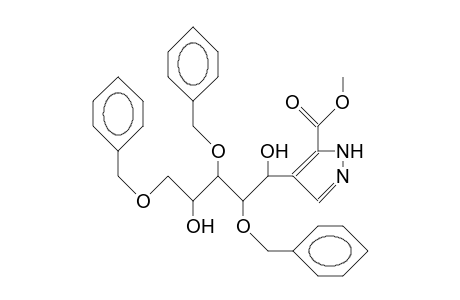 4-(Tribenzyloxy-1,4-dihydroxy-D-altro-pentyl-1)-3(5)-carbomethoxy-pyrazole