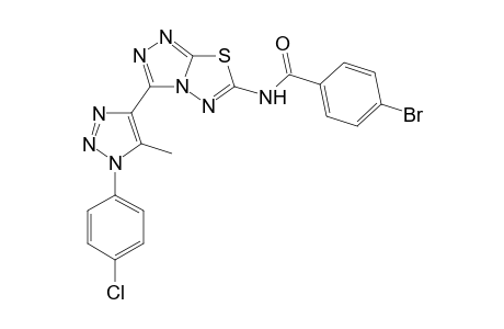 4-Bromo-N-(3-(1-(4-chlorophenyl)-5-methyl-1H-1,2,3-triazol-4-yl)-[1,2,4]triazolo[3,4-b][1,3,4]thiadiazol-6-yl)benzamide