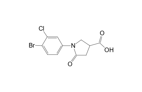 1-(4-Bromo-3-chloro-phenyl)-5-oxo-pyrrolidine-3-carboxylic acid