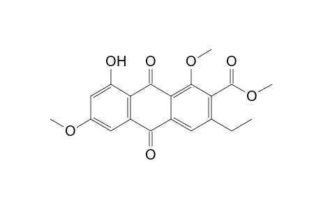 Methyl 3-ethyl-8-hydroxy-1,6-dimethoxy-9,10-dioxoanthracene-2-carboxylate